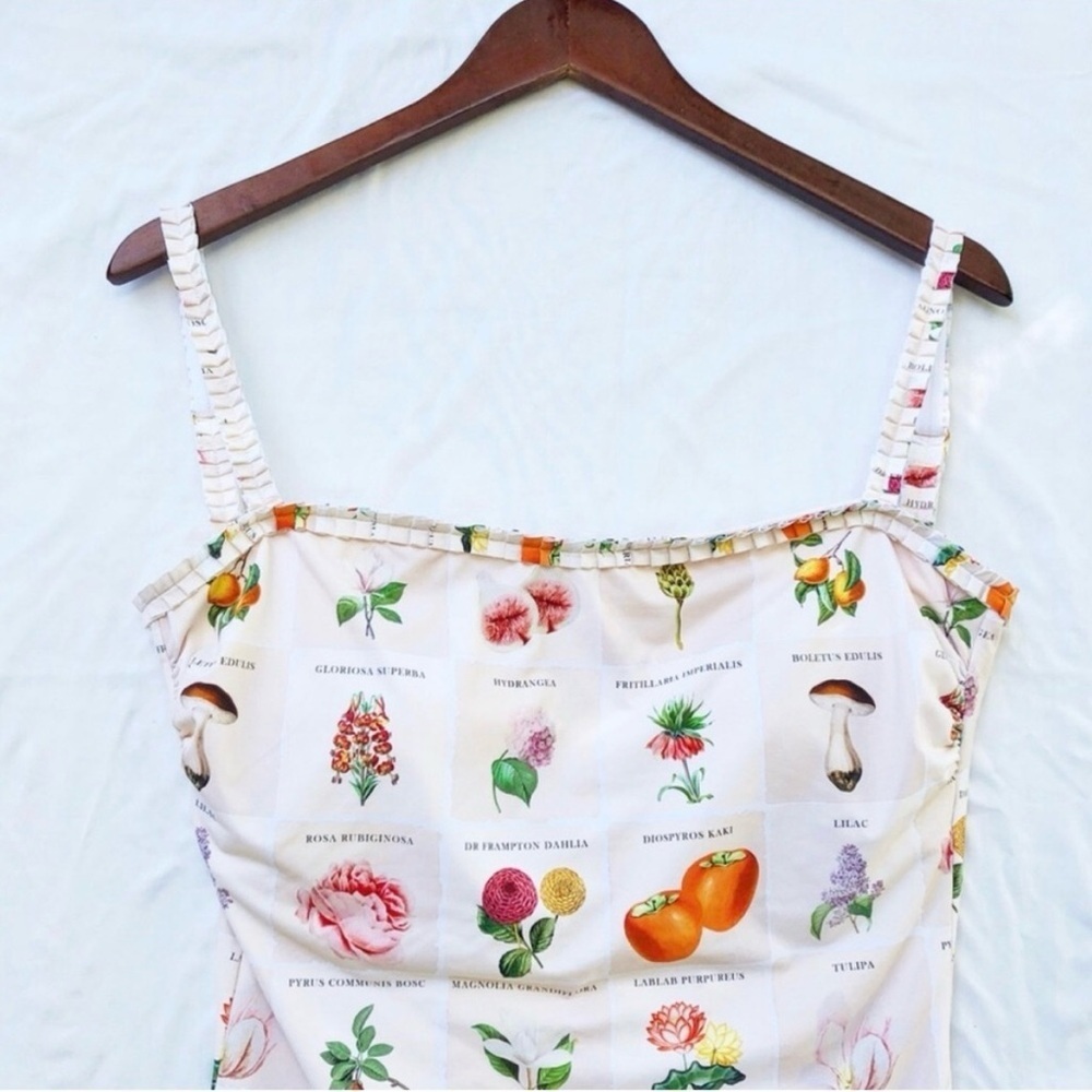ANTHROPOLOGIE | NWT KINGDOM & STATE BOTANICAL PRINT PINTUCK ONE-PIECE LARGE - Picture 8 of 11